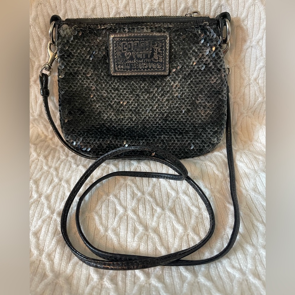 Coach poppy crossbody with sequins
